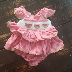 watermelon ruffle bubble